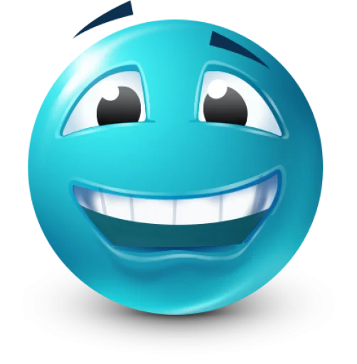 🤩 Стикер «Teal Face» для Telegram