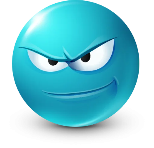 😈 Стикер «Teal Face» для Telegram