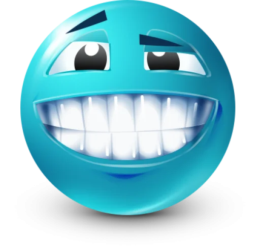 🤩 Стикер «Teal Face» для Telegram