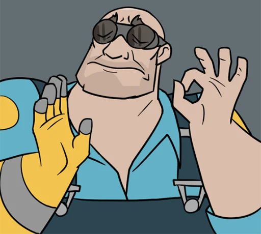 👌 Стикер «Team Fortress» для Telegram