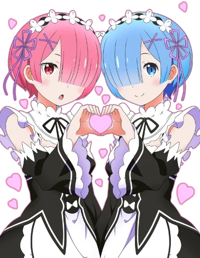 💖 Стикер «Team Rem» для Telegram