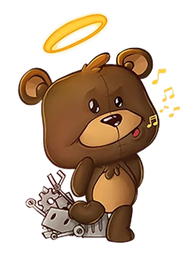 😇 Стикер «Мишка Teddy» для Telegram