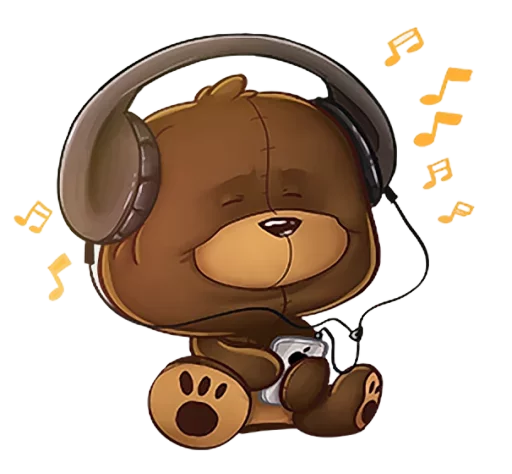 🎧 Стикер «Мишка Teddy» для Telegram