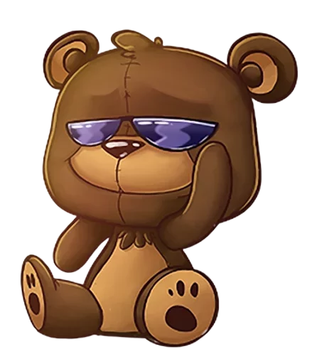 😎 Стикер «Мишка Teddy» для Telegram