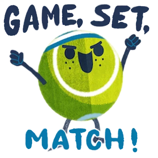 😘 Стикер «Tennis Time» для Telegram
