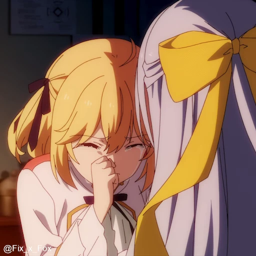 😭 Стикер «Tensei Oujo to Tensai Reijou no Mahou Kakumei» для Telegram