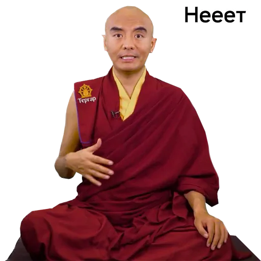 😒 Стикер «Yongey Mingyur Rinpoche» для Telegram