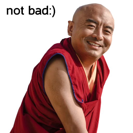 😏 Стикер «Yongey Mingyur Rinpoche» для Telegram