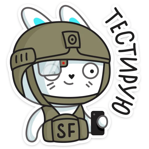 👷‍♀️ Стикер «Кролик Олег» для Telegram