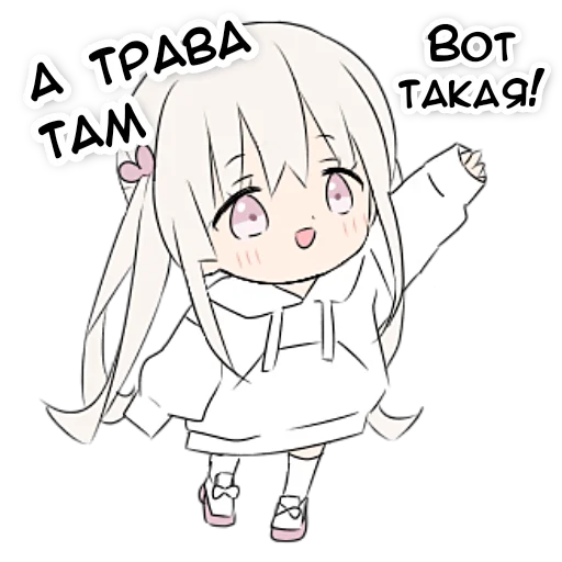😮 Стикер «тяночка» для Telegram