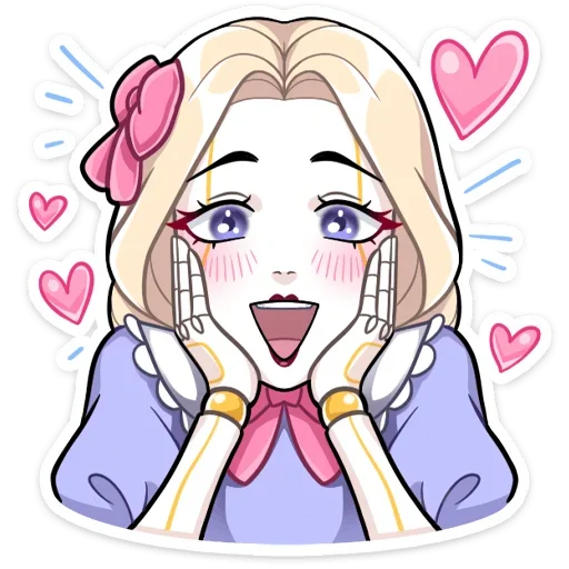 🥰 Стикер «Алиса без надписей» для Telegram
