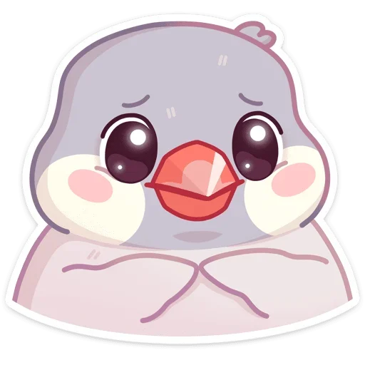 🥺 Стикер «Птичка Пухлик без надписей» для Telegram