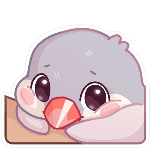 🥺 Стикер «Птичка Пухлик без надписей» для Telegram