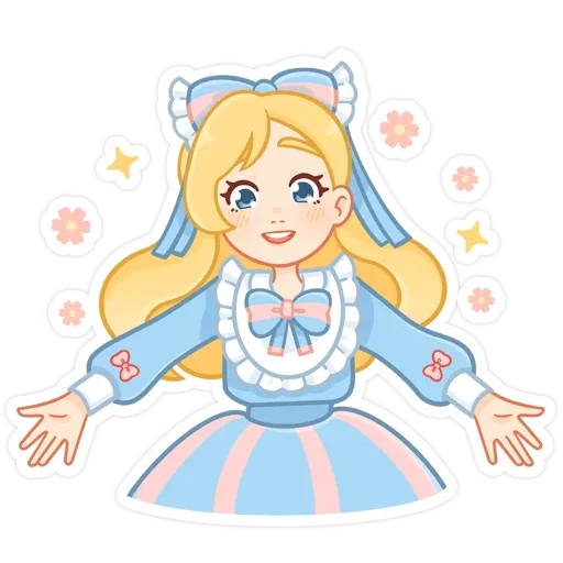 🤗 Стикер «Долли без надписей» для Telegram