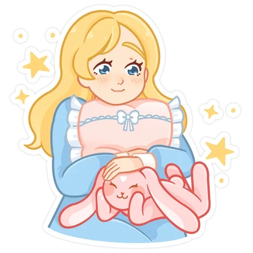 😴 Стикер «Долли без надписей» для Telegram
