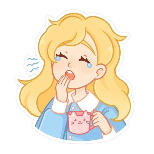 🥱 Стикер «Долли без надписей» для Telegram