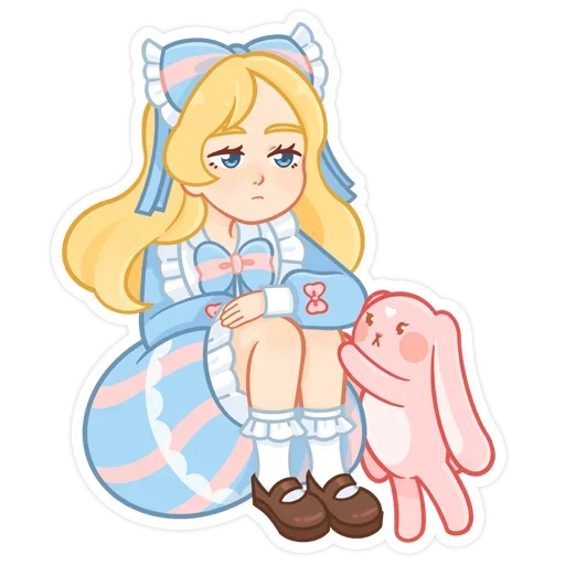😕 Стикер «Долли без надписей» для Telegram
