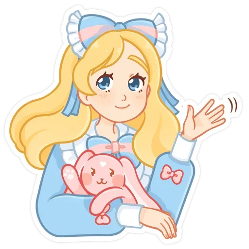 👋 Стикер «Долли без надписей» для Telegram