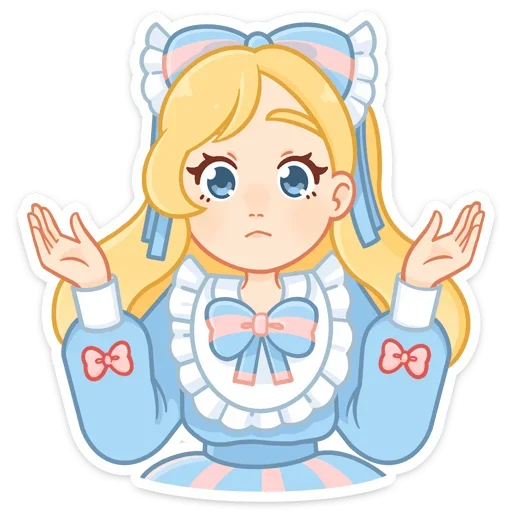🤷‍♀ Стикер «Долли без надписей» для Telegram
