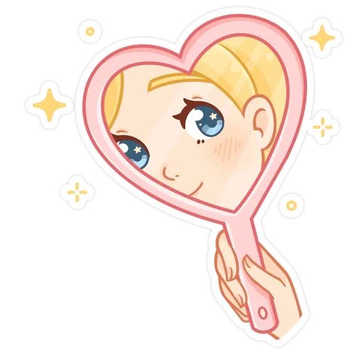 🪞 Стикер «Долли без надписей» для Telegram