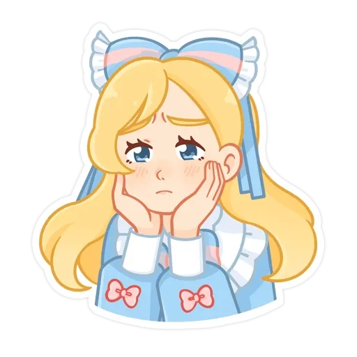 😔 Стикер «Долли без надписей» для Telegram