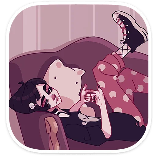 😴 Стикер «Кортни без надписей» для Telegram
