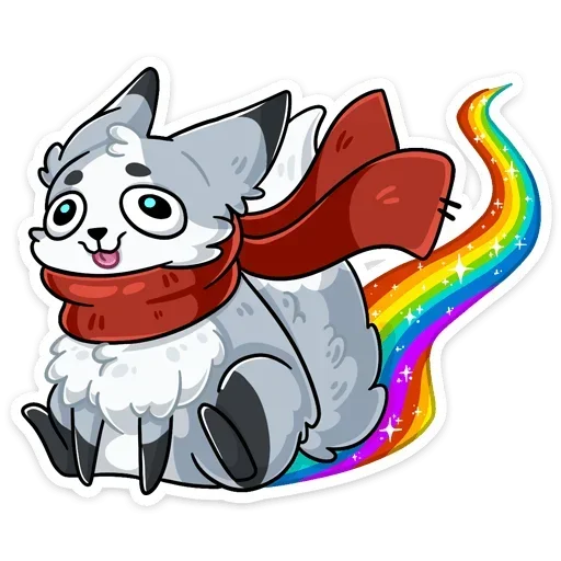 🌈 Стикер «Рейни без надписей» для Telegram
