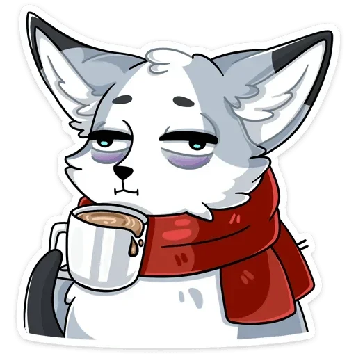 ☕ Стикер «Рейни без надписей» для Telegram