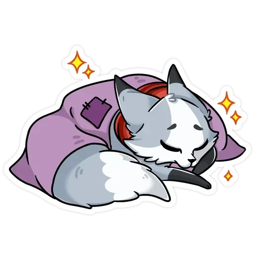 😴 Стикер «Рейни без надписей» для Telegram