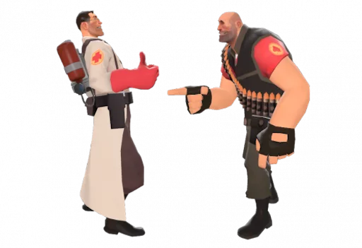 👍 Стикер «team fortress 2 medic» для Telegram