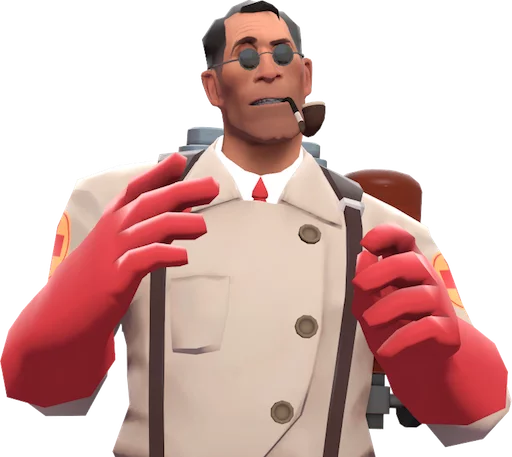 😏 Стикер «team fortress 2 medic» для Telegram