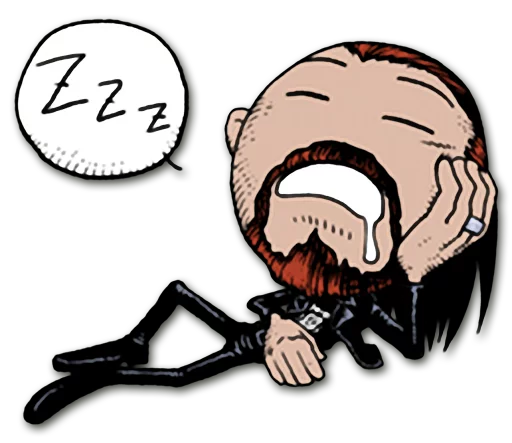 😴 Стикер «Headbangers» для Telegram