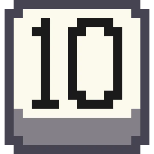 🔟 Стикер «Pixel Numbers» для Telegram