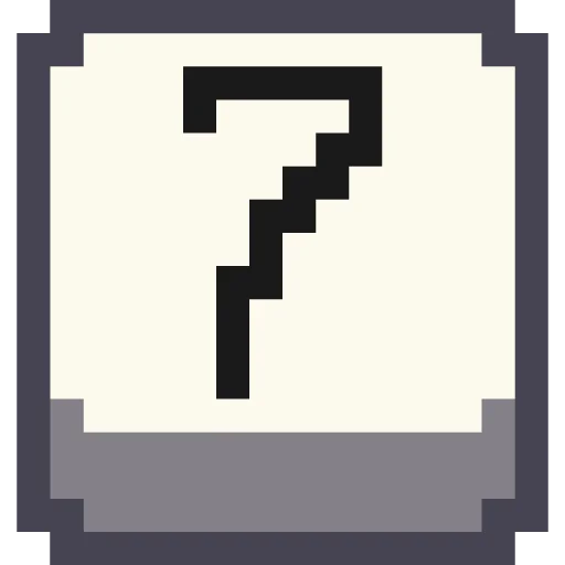 7⃣ Стикер «Pixel Numbers» для Telegram