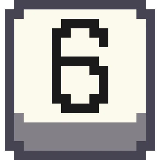 6⃣ Стикер «Pixel Numbers» для Telegram