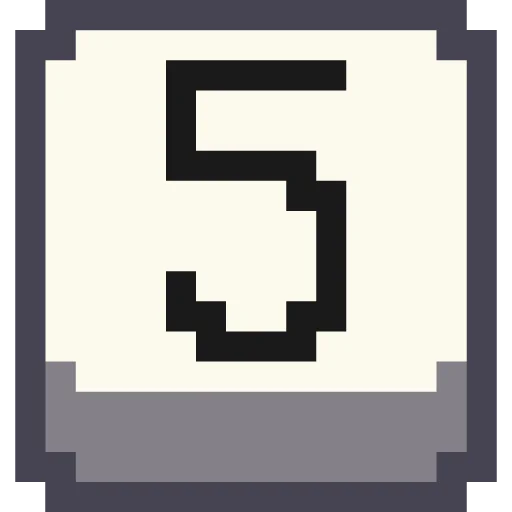 5⃣ Стикер «Pixel Numbers» для Telegram
