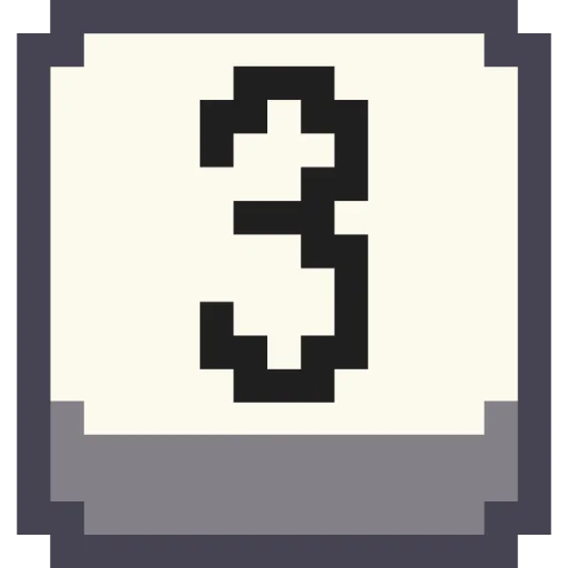 3⃣ Стикер «Pixel Numbers» для Telegram