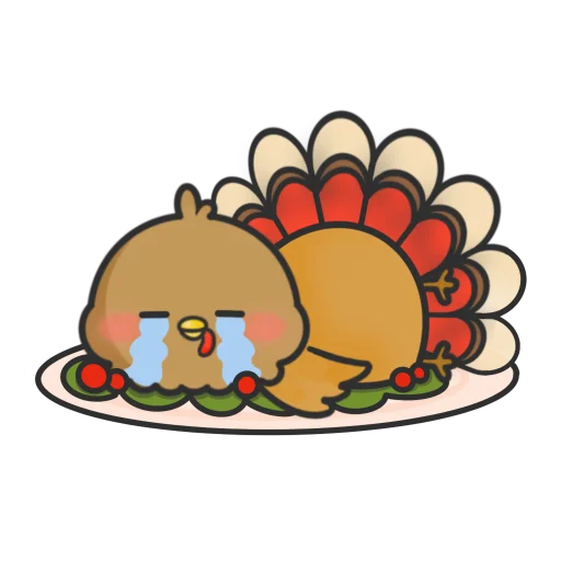 😢 Стикер «Thanksgiving Turkey» для Telegram