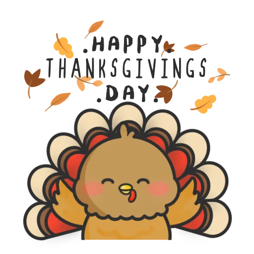 🍂 Стикер «Thanksgiving Turkey» для Telegram