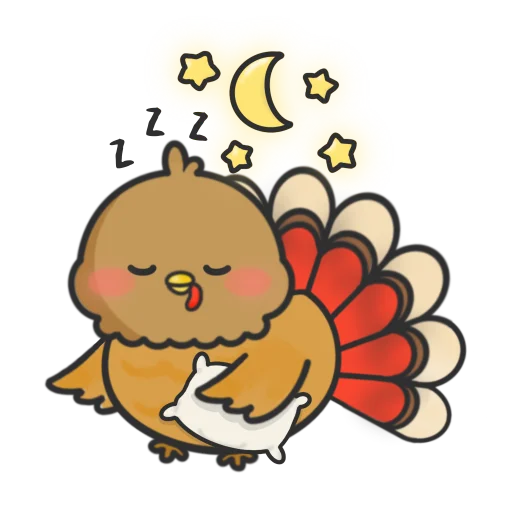 🥱 Стикер «Thanksgiving Turkey» для Telegram