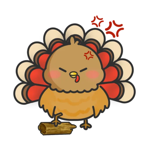😠 Стикер «Thanksgiving Turkey» для Telegram