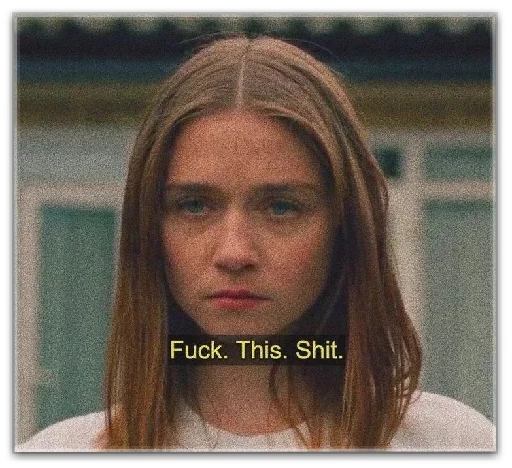 😔 Стикер «End of this f***ing world» для Telegram