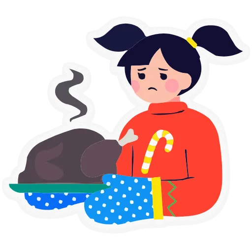 😔 Эмодзи «Семейка Оливьёвых» для Telegram