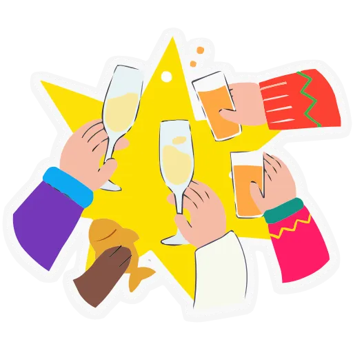 🥂 Эмодзи «Семейка Оливьёвых» для Telegram