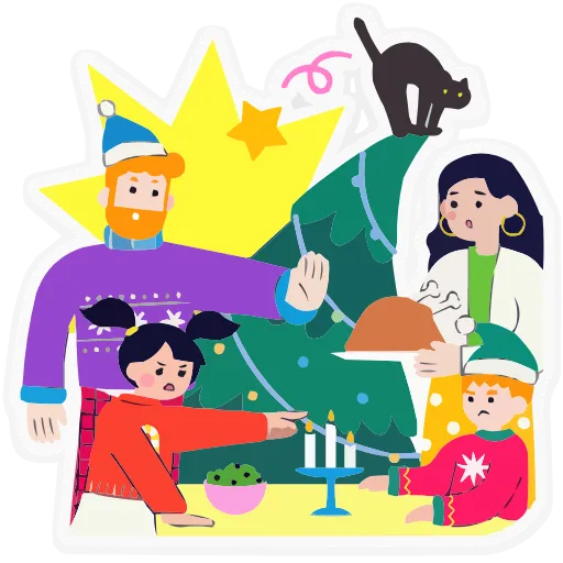 🫵 Эмодзи «Семейка Оливьёвых» для Telegram
