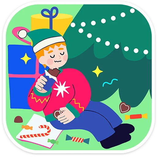 🎄 Стикер «Семейка Оливьёвых» для Telegram
