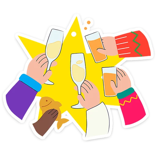 🎄 Стикер «Семейка Оливьёвых» для Telegram