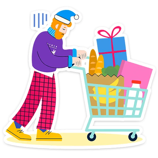 🎄 Стикер «Семейка Оливьёвых» для Telegram