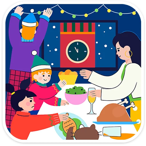 🎄 Стикер «Семейка Оливьёвых» для Telegram