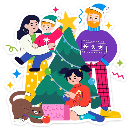 Стикерпак Семейка Оливьёвых для Telegram